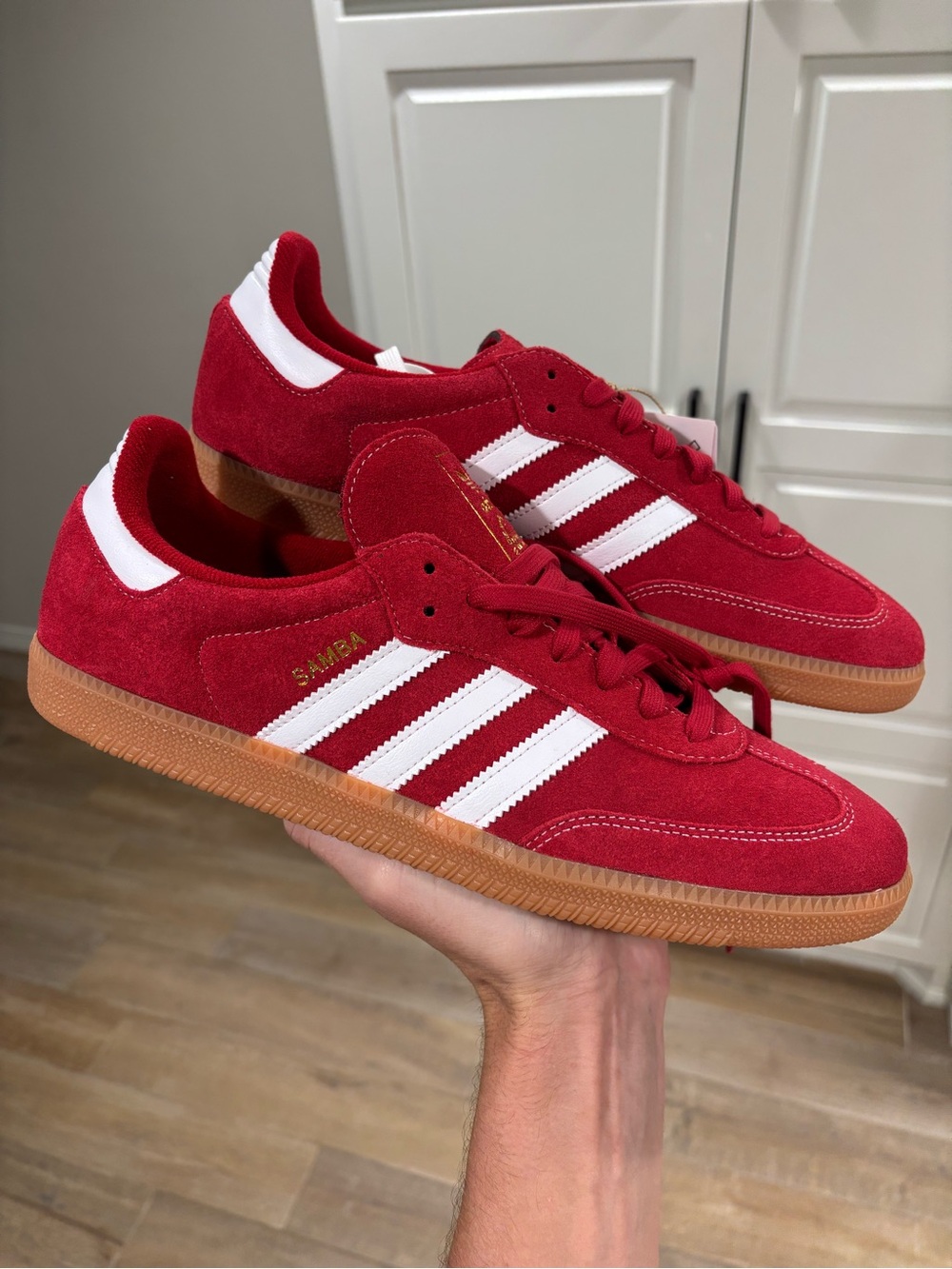 Adidas Originals Samba OG ‘University Red’ Men’s Size 10-13 Suede Shoes | KJ2788